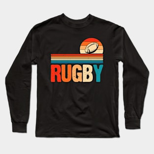 Rugby Sport For Rugby Player Team Coach Rugby Lover Vintage Long Sleeve T-Shirt